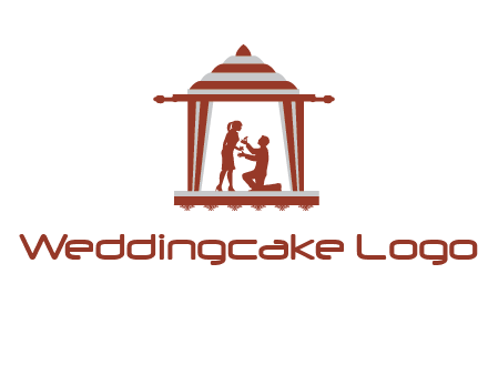 proposing in tent illustration