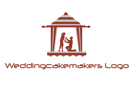 proposing in tent illustration