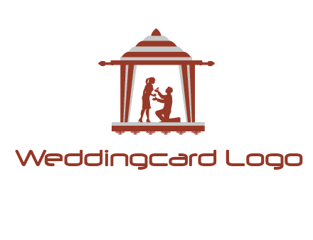 proposing in tent illustration