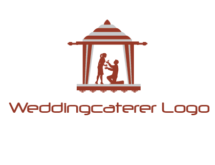 proposing in tent illustration