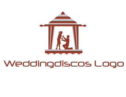 proposing in tent illustration