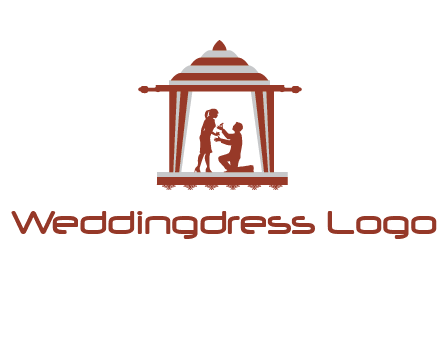 proposing in tent illustration