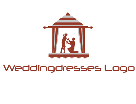 proposing in tent illustration