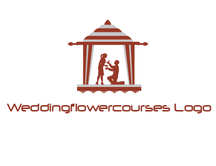 proposing in tent illustration