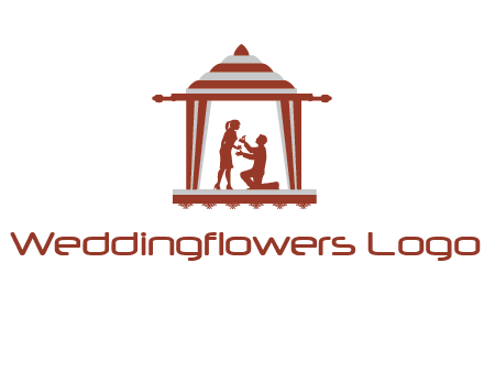 proposing in tent illustration