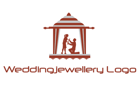 proposing in tent illustration