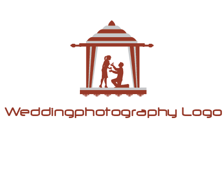 proposing in tent illustration