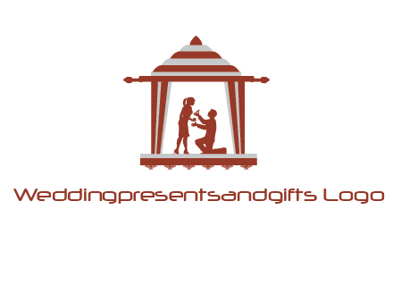 proposing in tent illustration