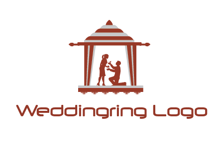 proposing in tent illustration
