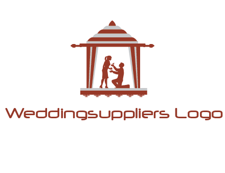 proposing in tent illustration