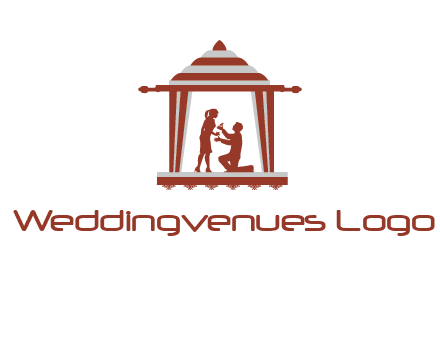 proposing in tent illustration