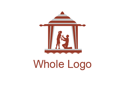 proposing in tent illustration