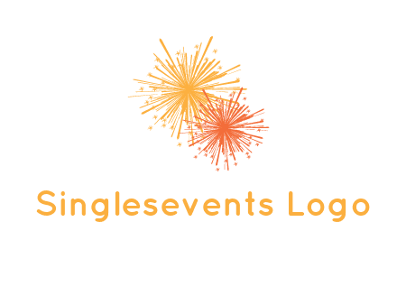 bursting fireworks logo
