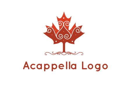 design on maple leaf logo