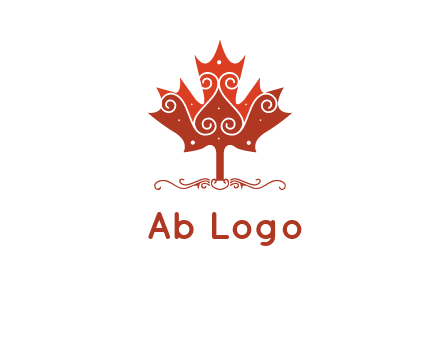 design on maple leaf logo