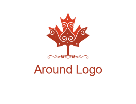 design on maple leaf logo