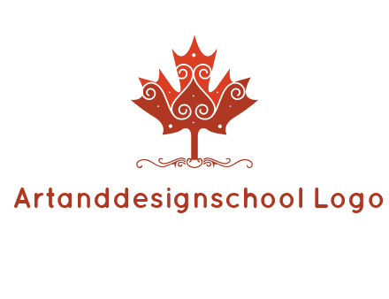 design on maple leaf logo