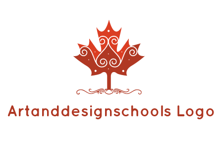 design on maple leaf logo