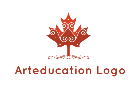 design on maple leaf logo