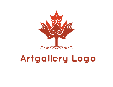 design on maple leaf logo