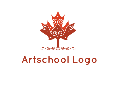 design on maple leaf logo