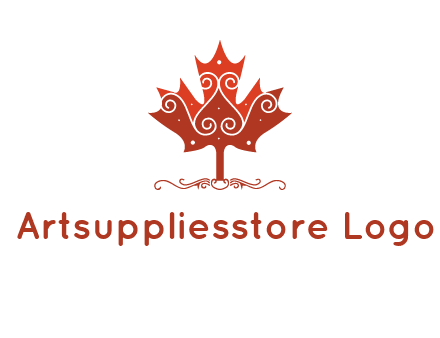 design on maple leaf logo