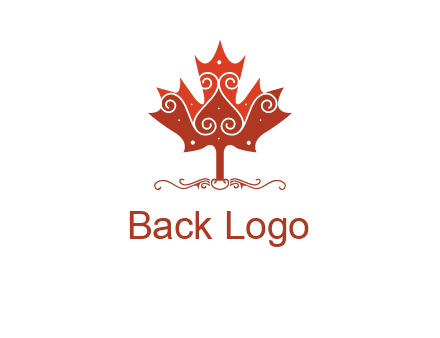 design on maple leaf logo