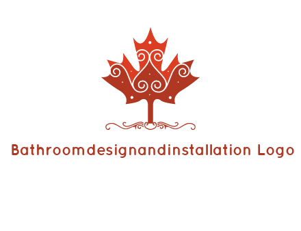 design on maple leaf logo