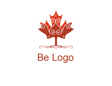 design on maple leaf logo