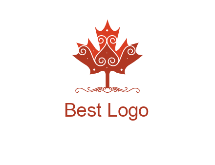 design on maple leaf logo