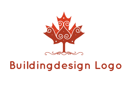 design on maple leaf logo