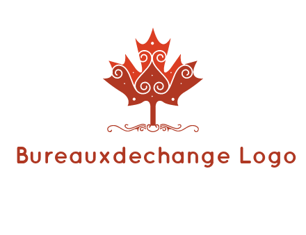 design on maple leaf logo