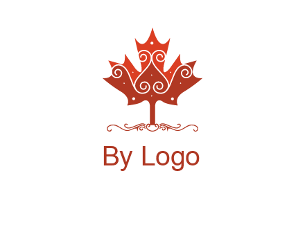 design on maple leaf logo