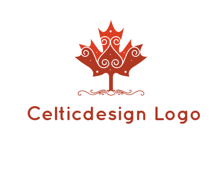 design on maple leaf logo