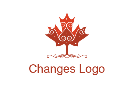 design on maple leaf logo