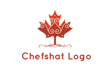 design on maple leaf logo