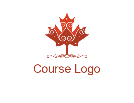design on maple leaf logo