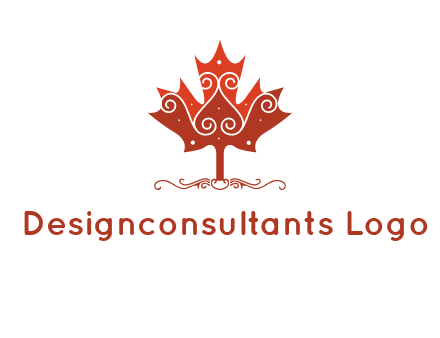 design on maple leaf logo