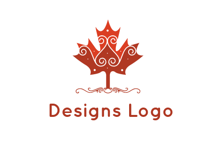 design on maple leaf logo