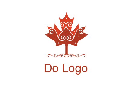 design on maple leaf logo