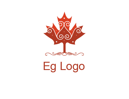 design on maple leaf logo