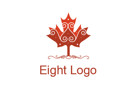 design on maple leaf logo