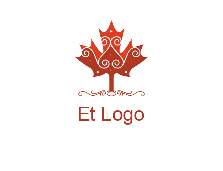 design on maple leaf logo