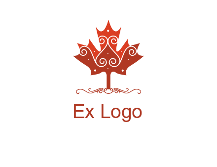 design on maple leaf logo