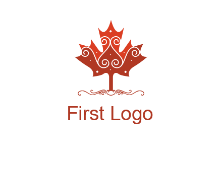 design on maple leaf logo