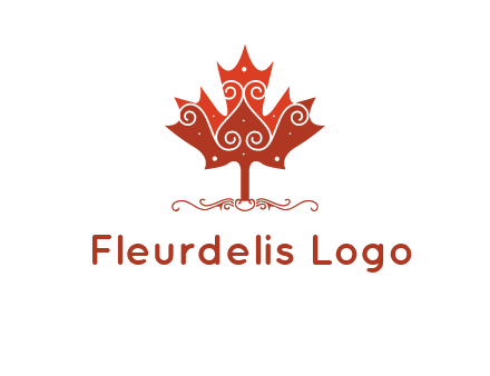 design on maple leaf logo