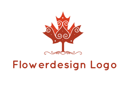 design on maple leaf logo
