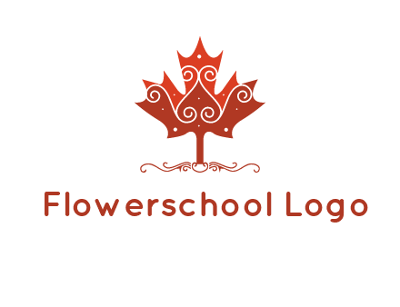 design on maple leaf logo