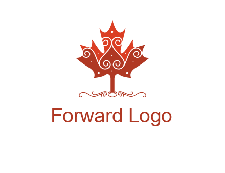 design on maple leaf logo