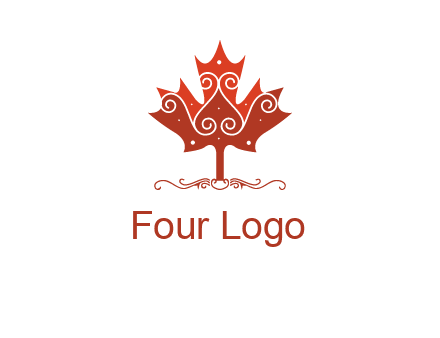 design on maple leaf logo